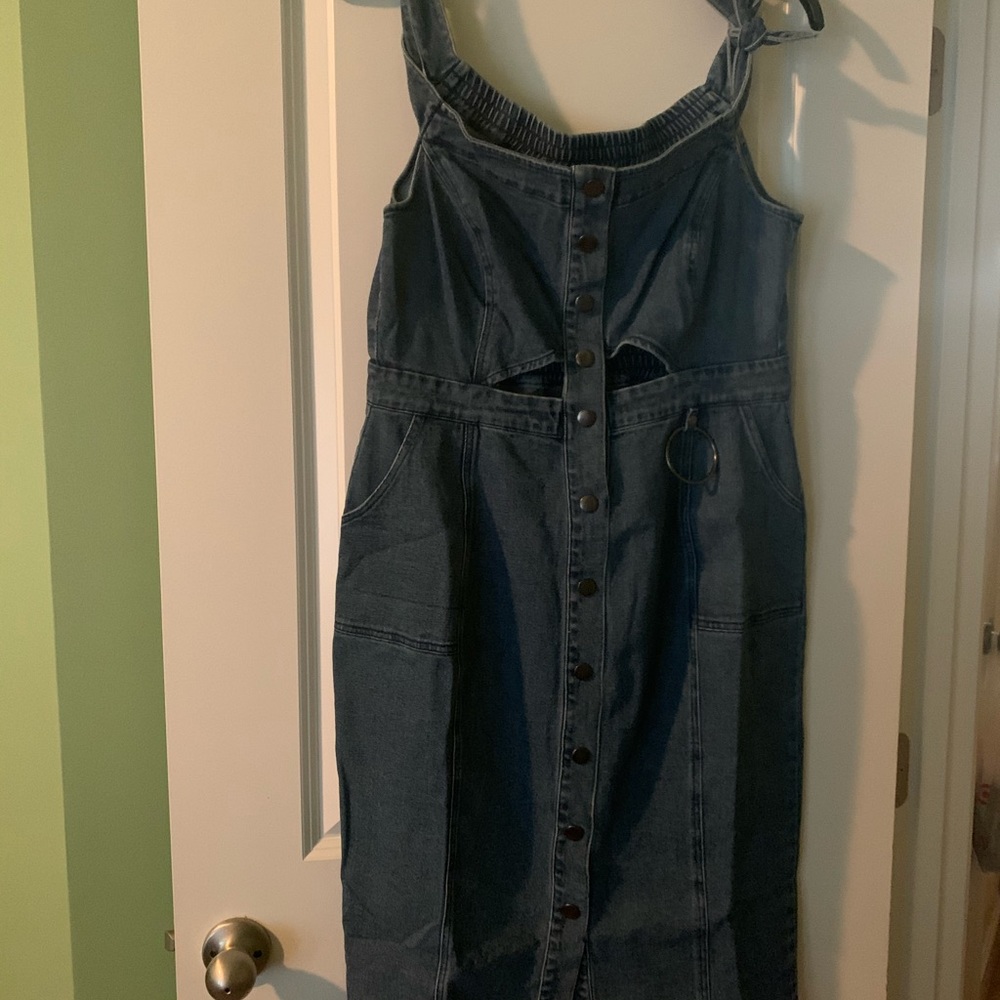Overall Denim Dress